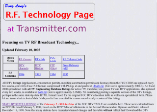 Legacy RF Technology Page at transmitter.com